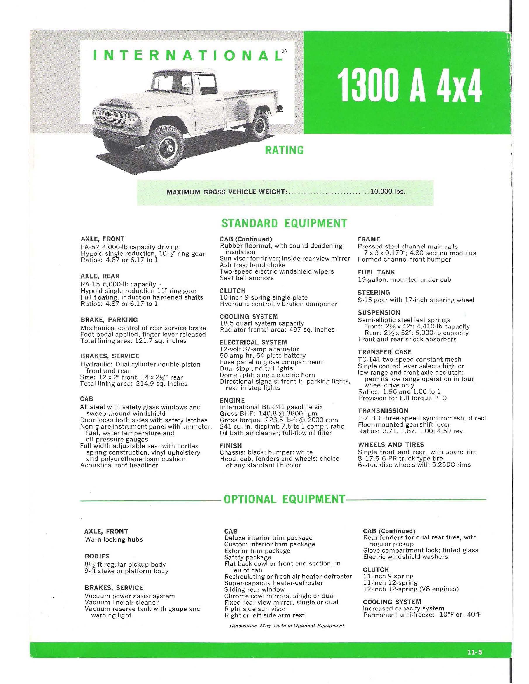 1966 International 1300A 4X4 Folder Page 1